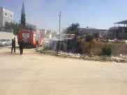  فيديو: احتراق محوّل كهرباء في حي المحطة باللد